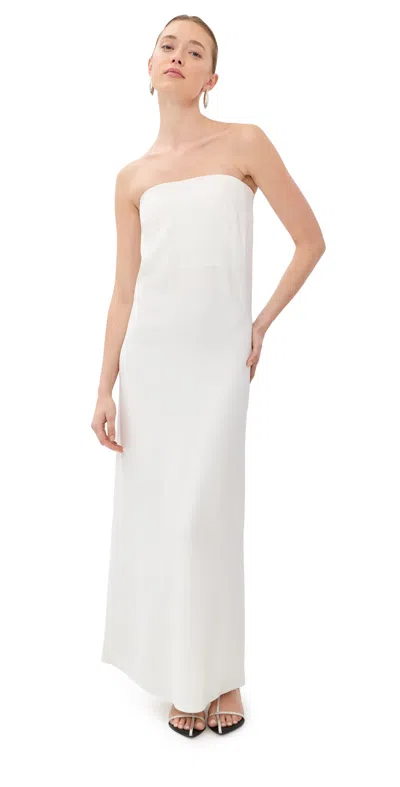 Co Strapless Dress Ivory In White