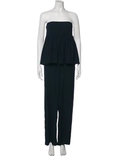 Pre-owned Co Strapless Jumpsuit In Green