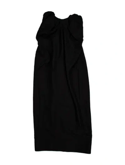 Pre-owned Co Strapless Long Dress In Black