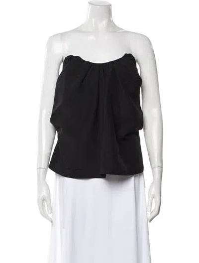 Pre-owned Co Strapless Top In Black
