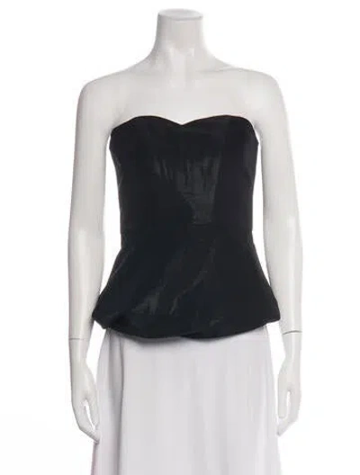 Pre-owned Co Strapless Top In Black