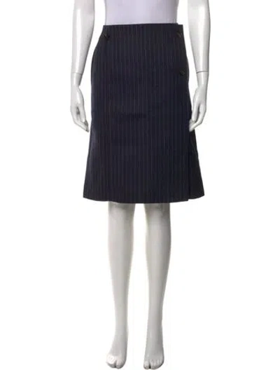Pre-owned Co Striped Knee-length Skirt In Black
