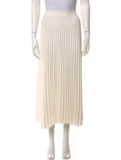 Pre-owned Co Striped Midi Length Skirt In White