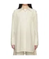 Co Off-white Striped Button Down Shirt In Neutral
