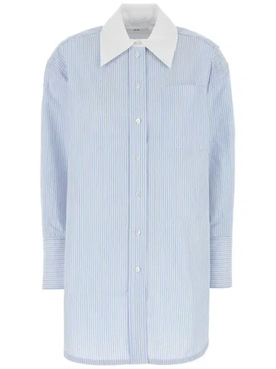 Co Embroidered Poplin Oversize Shirt In Stripped