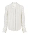 Co Striped Silk-satin Shirt In White