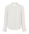 Co Striped Silk-satin Shirt In Neutral