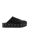 Co Studded Platform Mules In Black