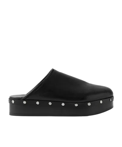 Co Studded Platform Mules In Black