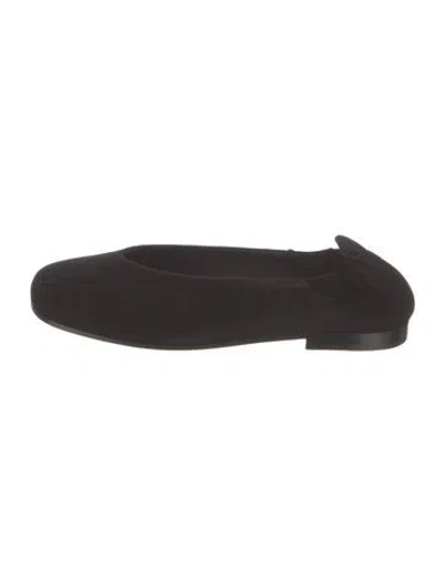 Pre-owned Co Suede Ballet Flats In Black
