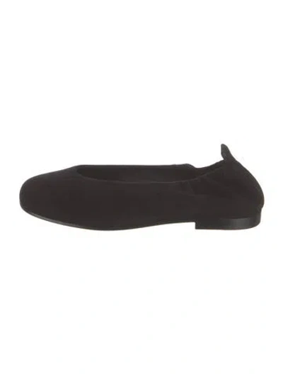 Pre-owned Co Suede Ballet Flats In Black