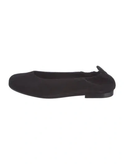 Pre-owned Co Suede Ballet Flats In Black
