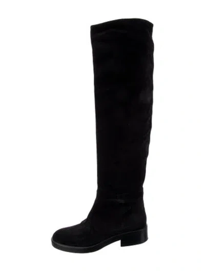 Pre-owned Co Suede Boots In Black
