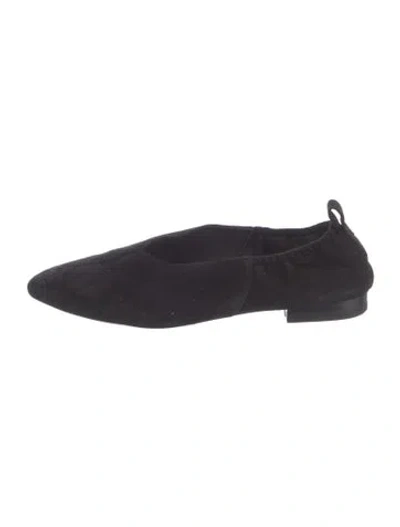 Pre-owned Co Suede Flats In Blue