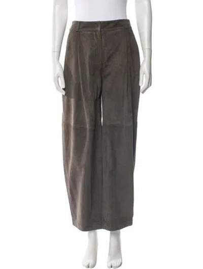 Pre-owned Co Suede Wide Leg Pants In Brown
