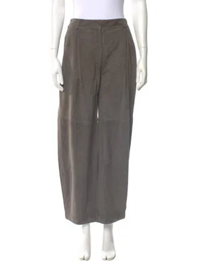 Pre-owned Co Suede Wide Leg Pants In Brown