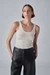 Co Ribbed-knit Cashmere Tank Top In Ivory