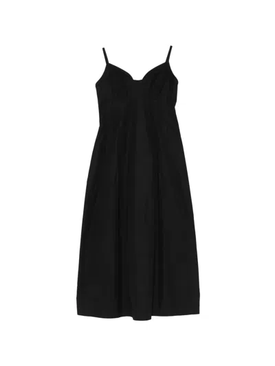 Co Sweetheart-neck Dress In Black