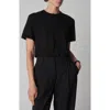 Co Silk Knit T-shirt Sweater In Black