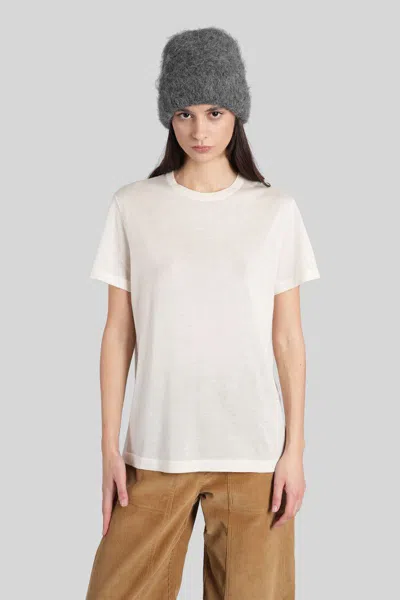 Co T-shirt In Beige Cashmere In White