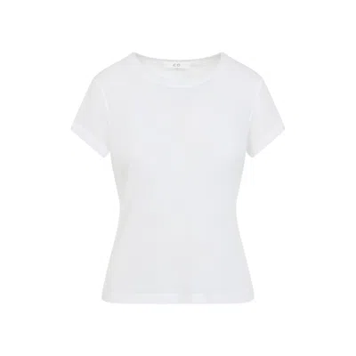 Co Ribbed Crewneck T-shirt In White