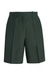 Co Tailored Bermuda Shorts In Green