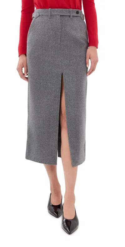 Co Tailored Pencil Skirt Grey Melange In Gray