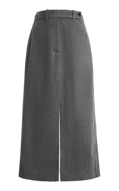 Co Tailored Wool Cashmere Pencil Skirt In Gray