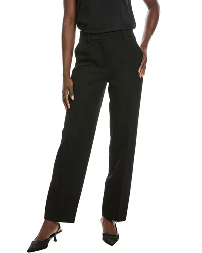 Co Tailored Wool Straight Pant In Black