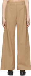 Co Tan Polyester Trousers In 268 Camel