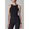 Co Cashmere Knit Tank Top In Black