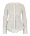 Co Poplin Shirt With Long Sleeves And Peplum Hem