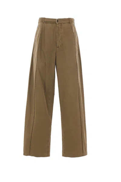 Co Pleated-panel Trousers In Brown