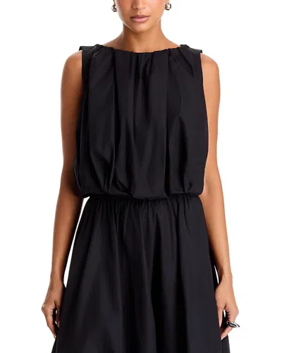 Co Tton Bubble Top In Black