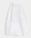 Co Long Plisse Skirt In White