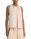 Co Gathered High-low Tunic Shirt In Pink
