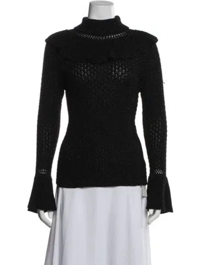 Pre-owned Co Turtleneck Long Sleeve Top In Black