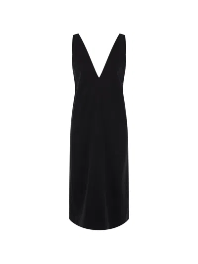 Co V-neck Dress In Black