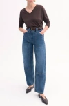 Co V-neck Sweater In Blue