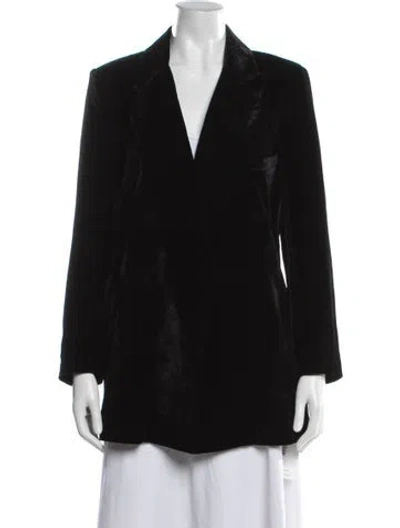 Pre-owned Co Velvet Blazer In Black