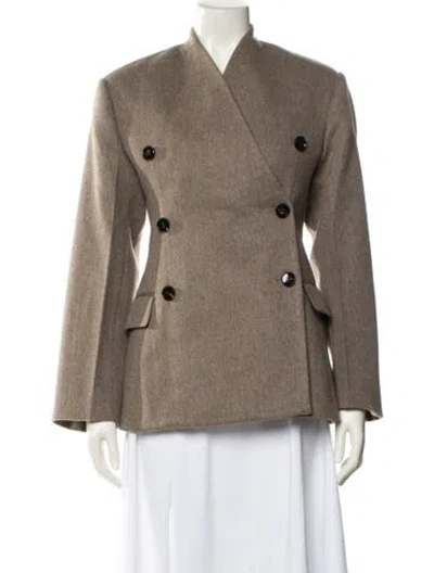 Pre-owned Co Virgin Wool At In Neutral