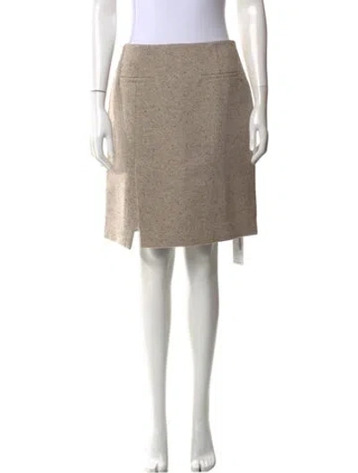 Pre-owned Co Virgin Wool Knee-length Skirt In Neutral