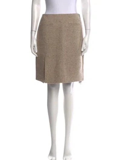 Pre-owned Co Virgin Wool Knee-length Skirt In Neutral