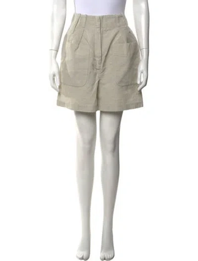 Pre-owned Co Virgin Wool Mini Shorts In Neutrals