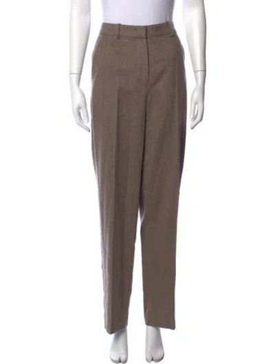 Pre-owned Co Virgin Wool Straight Leg Pants W/ Tags In Brown