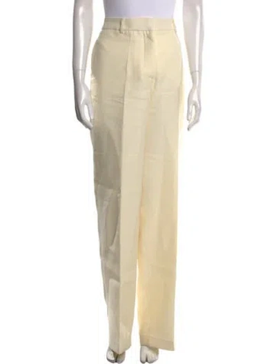 Pre-owned Co Virgin Wool Wide Leg Pants W/ Tags In Neutral