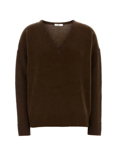 Co V-neck Cashmere Sweater In Brown