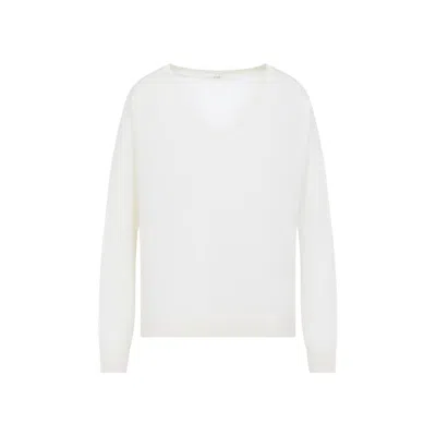 Co V-neck Cashmere Sweater In Neutral
