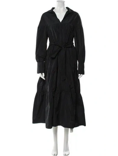 Pre-owned Co V-neck Long Dress In Black