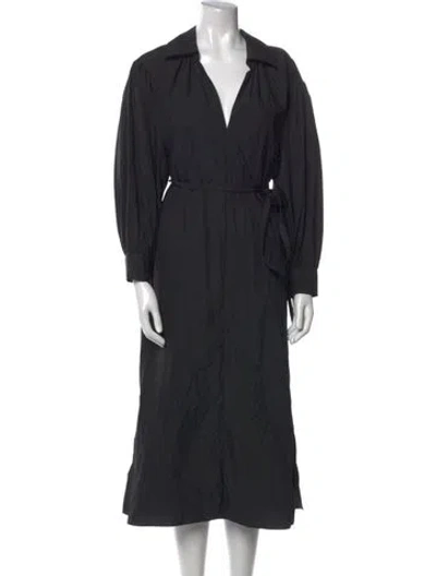 Pre-owned Co V-neck Long Dress In Black